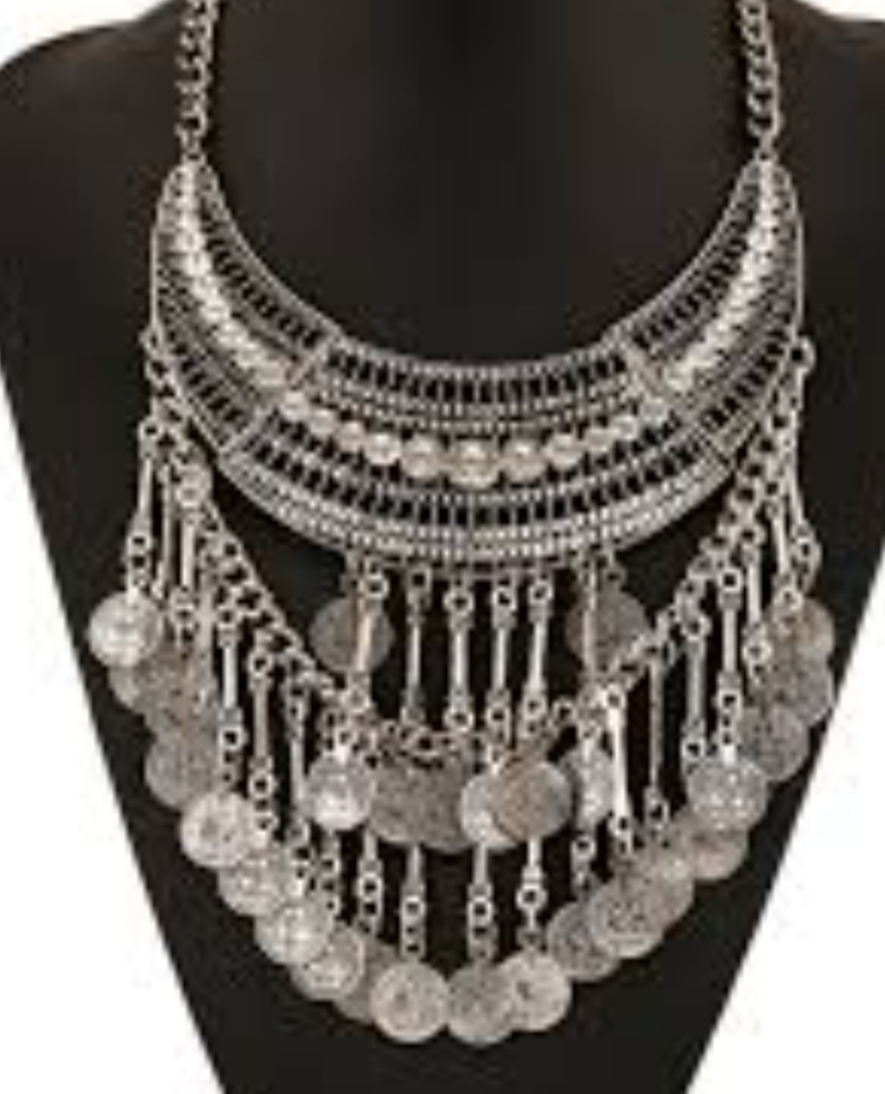 Tribal coin necklace
